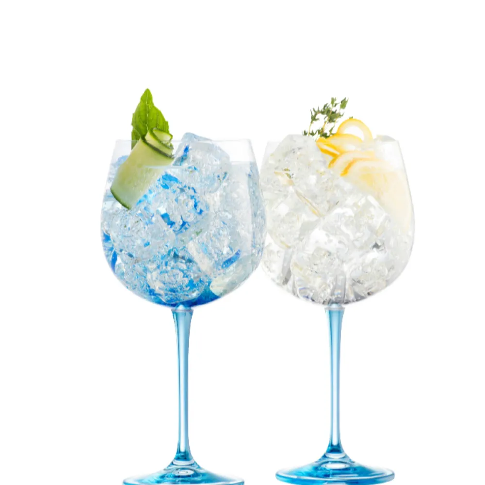 Gin & Tonic Glass Pair - Blue<Galway Crystal Online