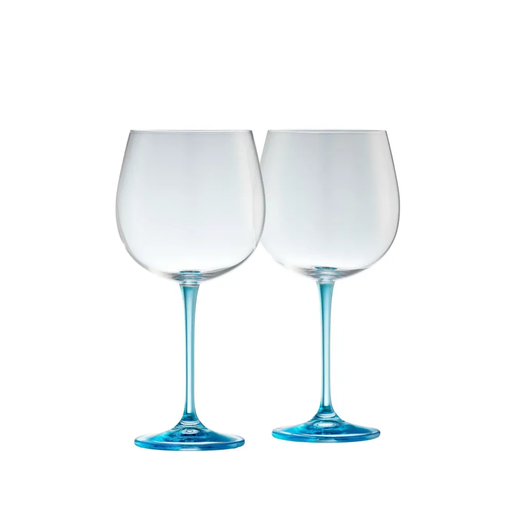 Gin & Tonic Glass Pair - Blue<Galway Crystal Online