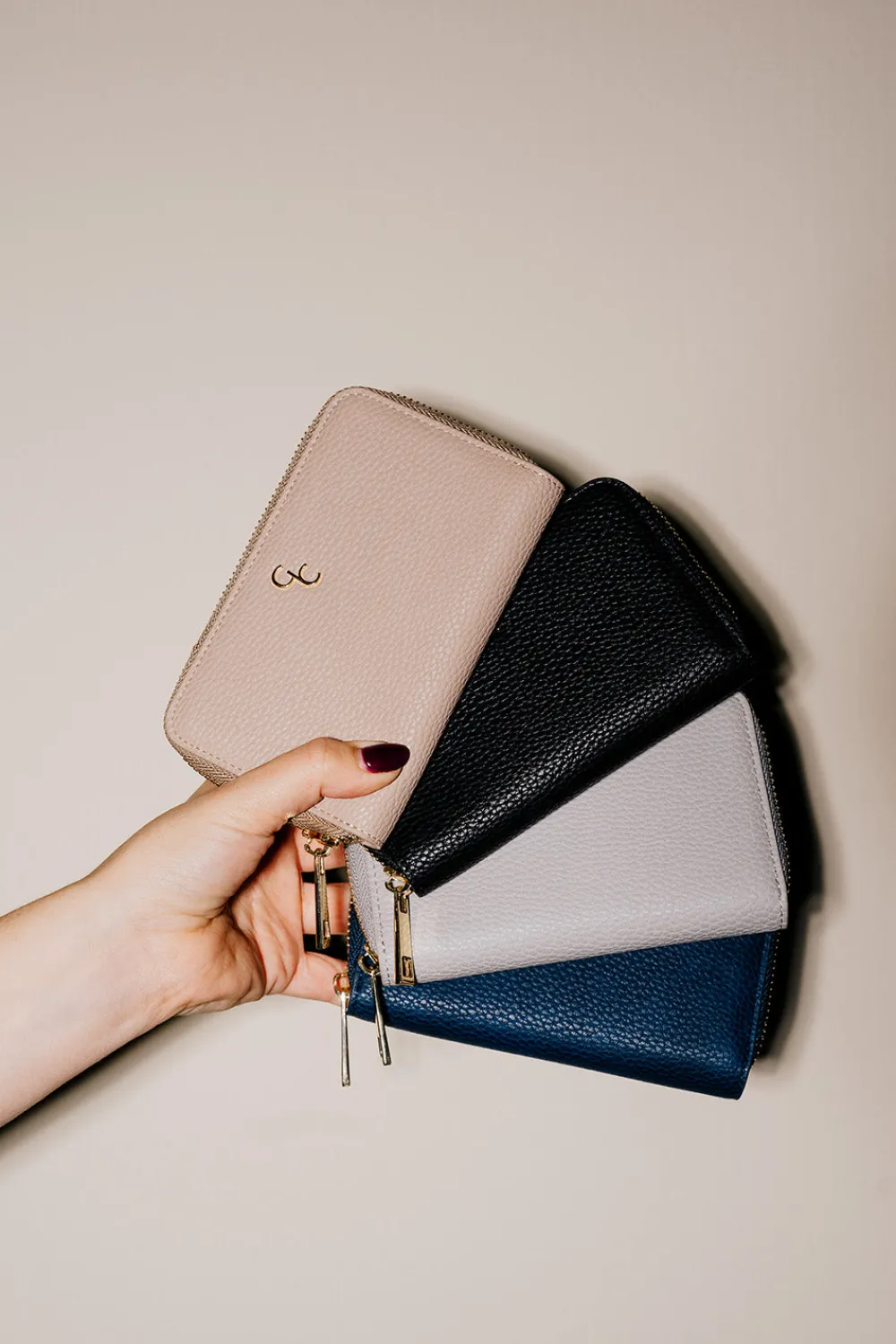 Grey Ladies Zip Wallet<Galway Crystal Clearance