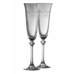 Happy Engagement Liberty Flute Glass Pair<Galway Crystal Clearance