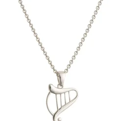Harp Sterling Silver Pendant<Galway Crystal Best