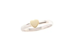 Heart of the Claddagh Silver & Gold Ring<Galway Crystal Best