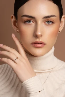 Heart of the Claddagh Silver & Rose Gold Ring<Galway Crystal Sale