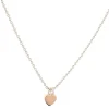 Heart of the Claddagh Silver & Rose Gold Pendant<Galway Crystal Outlet