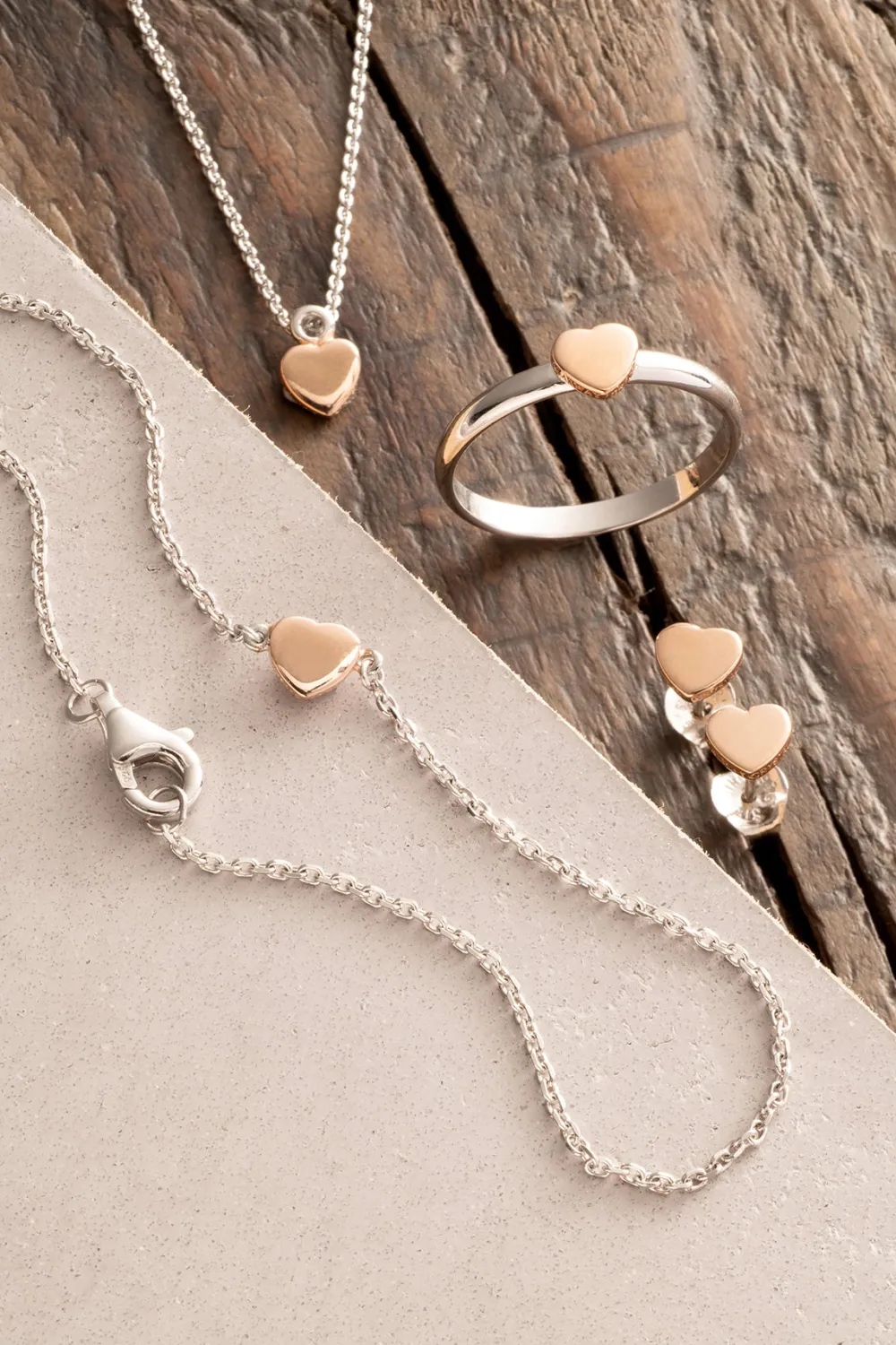 Heart of the Claddagh Silver & Rose Gold Pendant<Galway Crystal Outlet