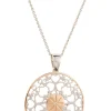 Hearts & Shamrocks Pendant Silver & Rose Gold<Galway Crystal Sale