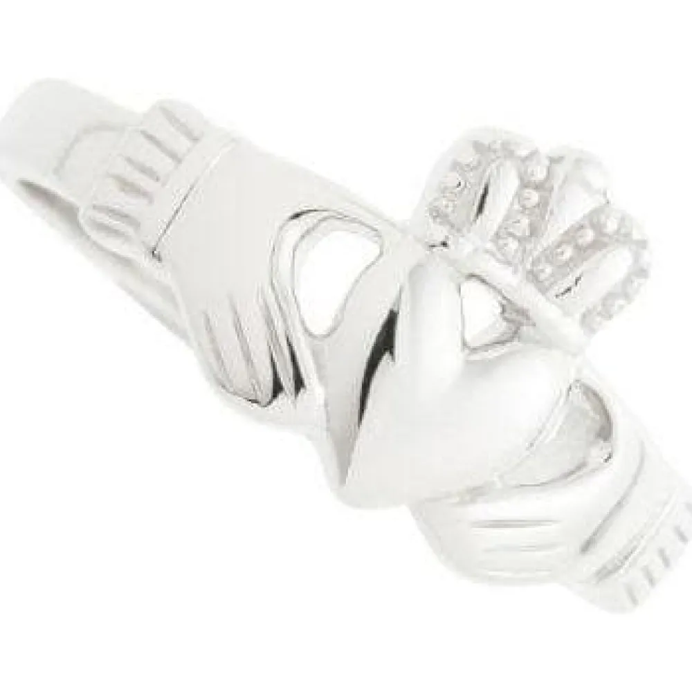 Ladies Claddagh Sterling Silver Ring<Galway Crystal Clearance
