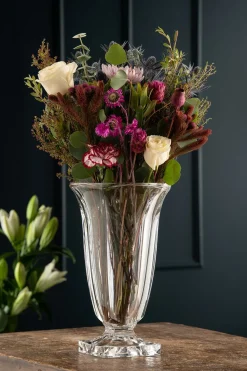 Large Footed Masterpiece Vase<Galway Crystal Sale