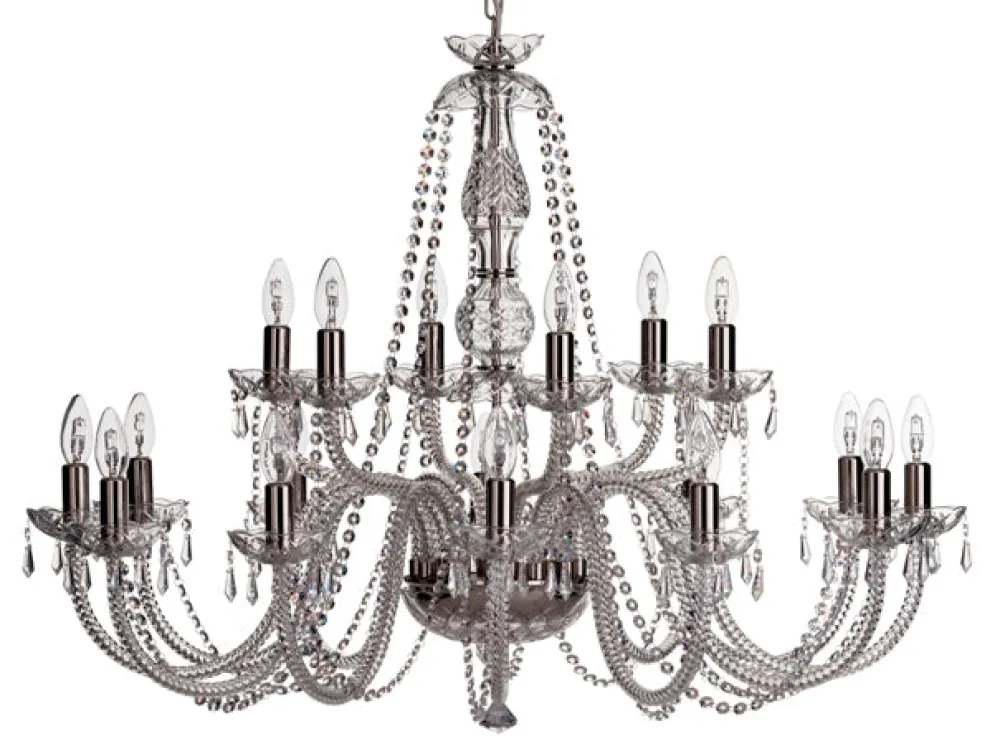 Leenane 18 Arm Chandelier US Fitting<Galway Crystal Hot