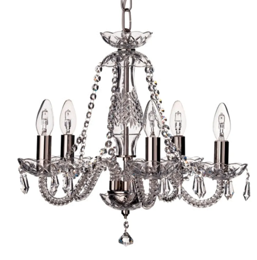 Leenane 5 Arm Chandelier US Fitting<Galway Crystal Discount