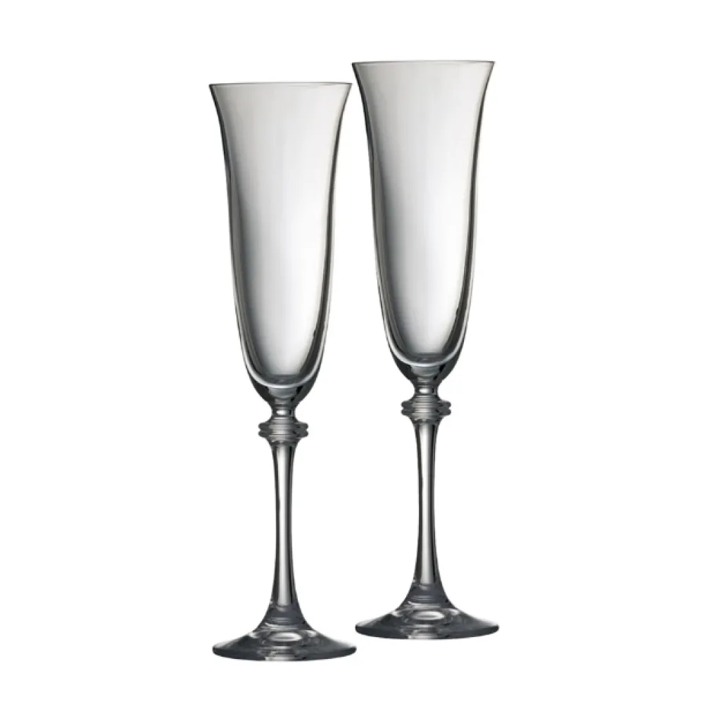 Liberty Champagne Flute Glass Pair<Galway Crystal New