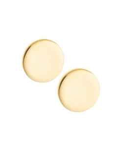 Luna Sterling Silver & Gold Stud Earrings<Galway Crystal