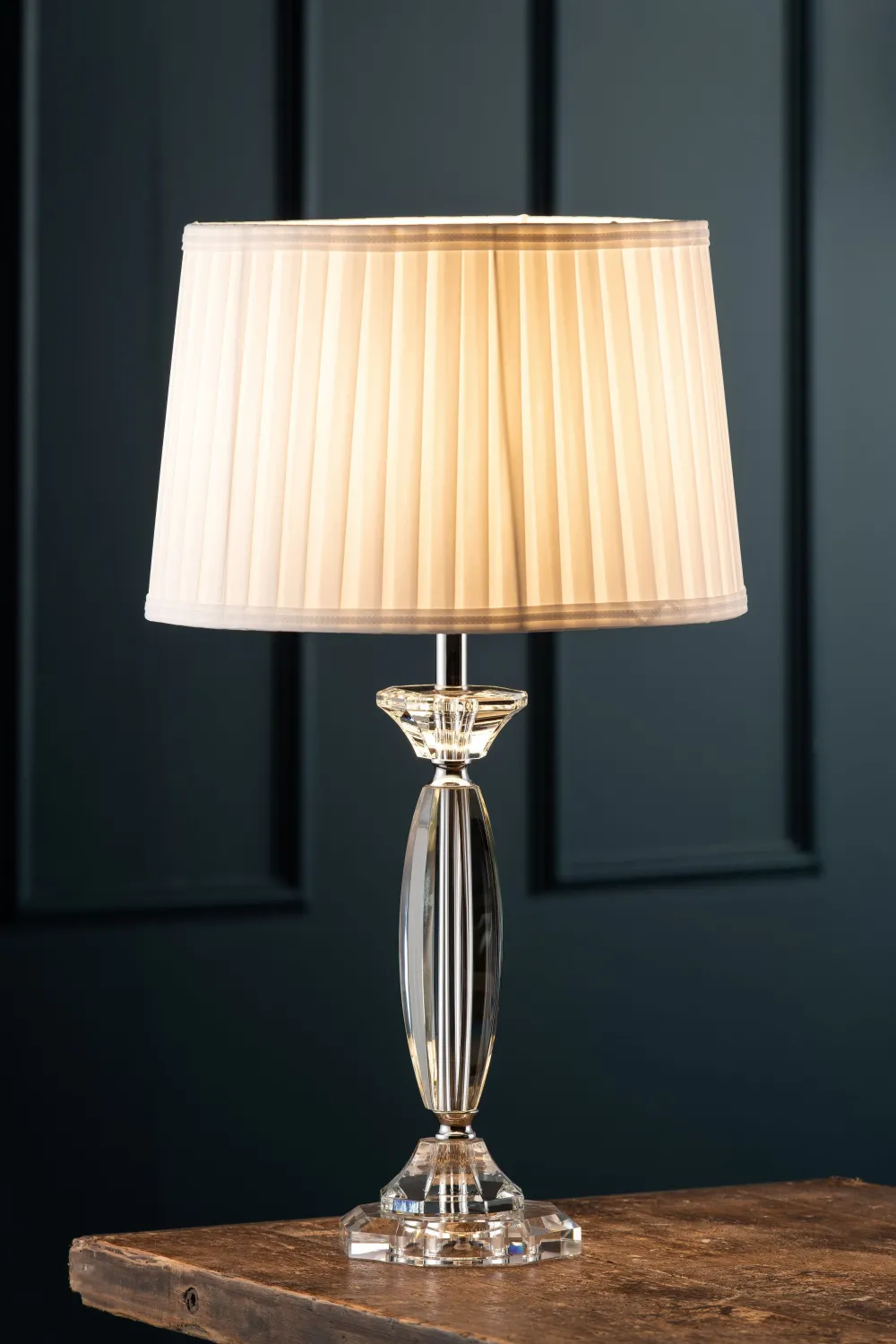 Lyon Large Lamp & Shade IRE & UK Fitting<Galway Crystal New