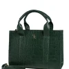 Medium Tote - Forest Green Croc Detail<Galway Crystal Discount