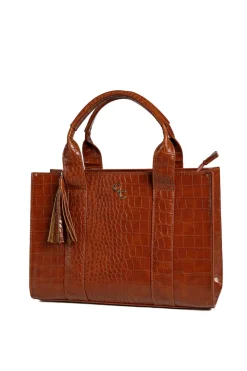 Medium Tote - Tan Croc Detail<Galway Crystal Hot