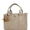 Medium Tote - Taupe Croc Detail<Galway Crystal