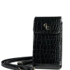 Mini Crossbody Bag - Black Croc Detail<Galway Crystal Clearance