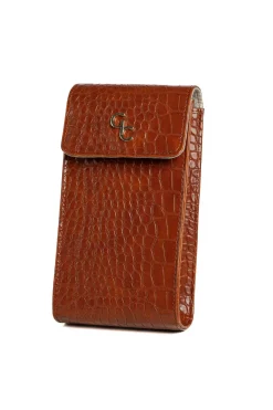 Mini Crossbody Bag - Tan Croc Detail<Galway Crystal Outlet