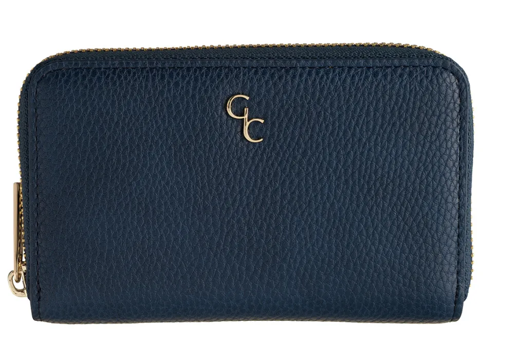 Navy Ladies Zip Wallet<Galway Crystal Clearance