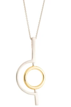 Orbit Sterling Silver & Gold Pendant<Galway Crystal Discount