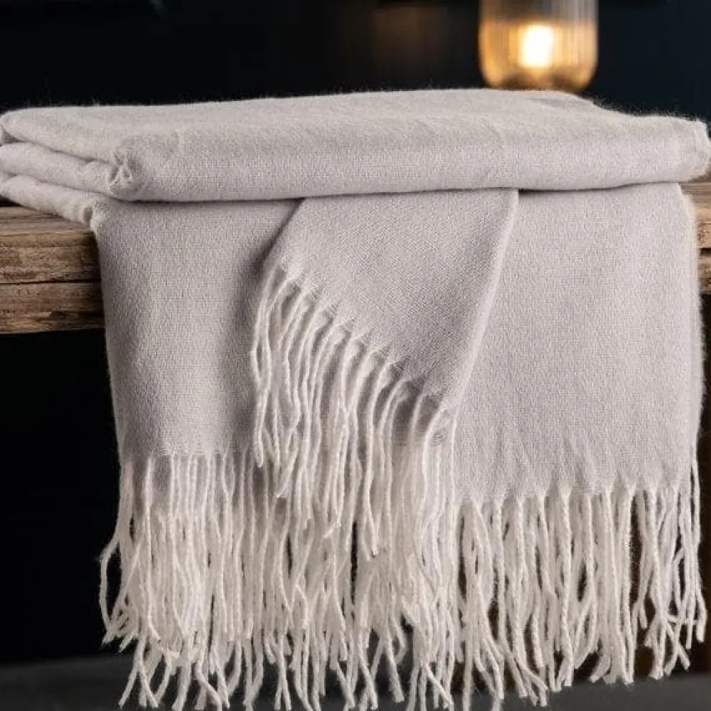 Pearl Grey Throw<Galway Crystal Hot
