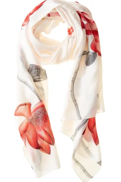 Red Lillies Polyester Scarf<Galway Crystal Hot