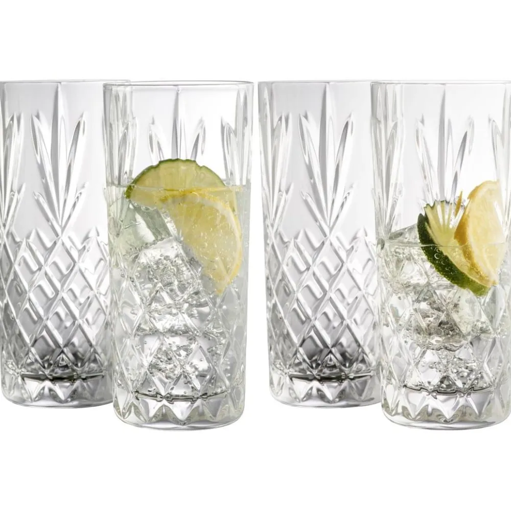 Renmore Hiball Glass Set of 4<Galway Crystal Clearance