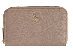 Taupe Ladies Zip Wallet<Galway Crystal