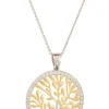 Tree of Life Pendant Silver & Gold<Galway Crystal Sale