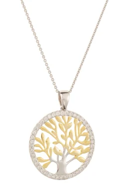 Tree of Life Pendant Silver & Gold<Galway Crystal Sale