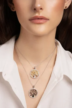 Tree of Life Pendant Silver & Gold<Galway Crystal Sale