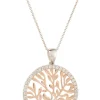 Tree of Life Pendant Silver & Rose Gold<Galway Crystal Best