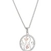 Trinity Knots & Shamrocks Rose Gold & Silver Pendant<Galway Crystal Best