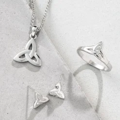 Trinity Knot Sterling Silver Ring<Galway Crystal Online