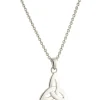 Trinity Knot Sterling Silver Pendant<Galway Crystal
