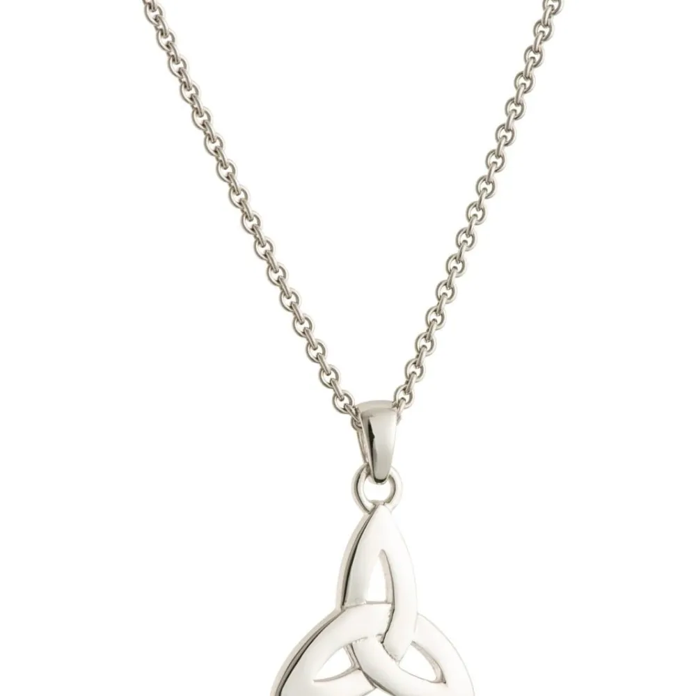 Trinity Knot Sterling Silver Pendant<Galway Crystal