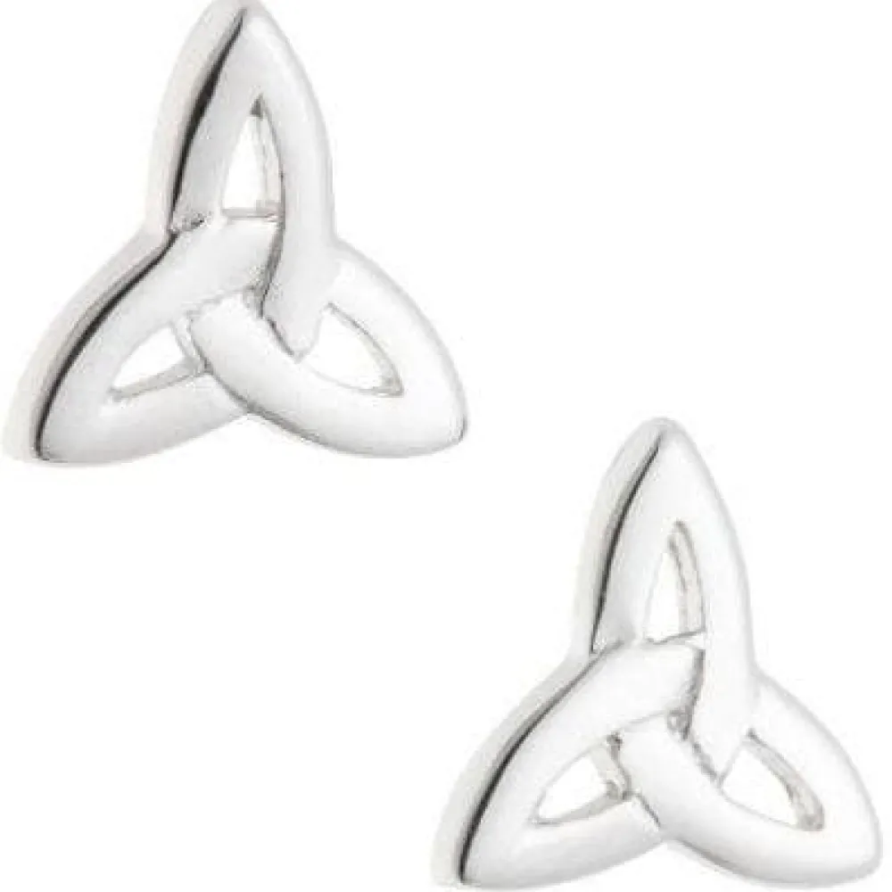 Trinity Knot Sterling Silver Earrings<Galway Crystal Discount