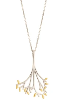 Wildwood Sterling Silver & Gold Pendant<Galway Crystal Outlet