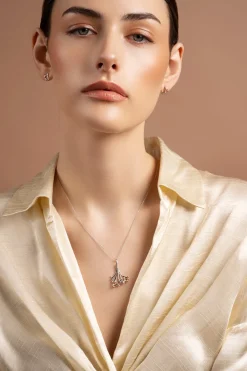 Wildwood Sterling Silver & Rose Gold Earrings<Galway Crystal