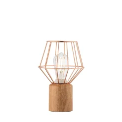Wood and Copper Table Lamp<Galway Crystal Clearance