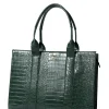 XL Tote Forest Green Croc Detail<Galway Crystal Best